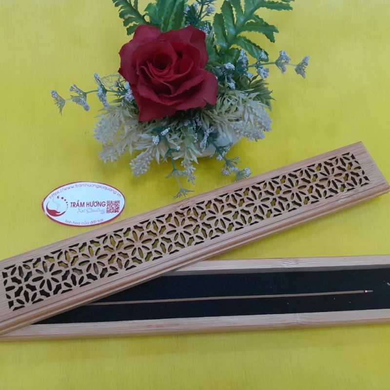 đế đốt trầm hương - khay đốt trầm bằng tre