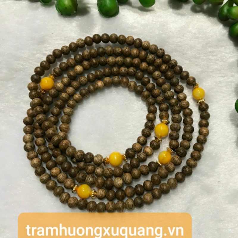 Vòng tay phong thủy mệnh Thuỷ hoặc Vòng tay phong thủy mệnh Kim - Vòng tay trầm hương 216hạt