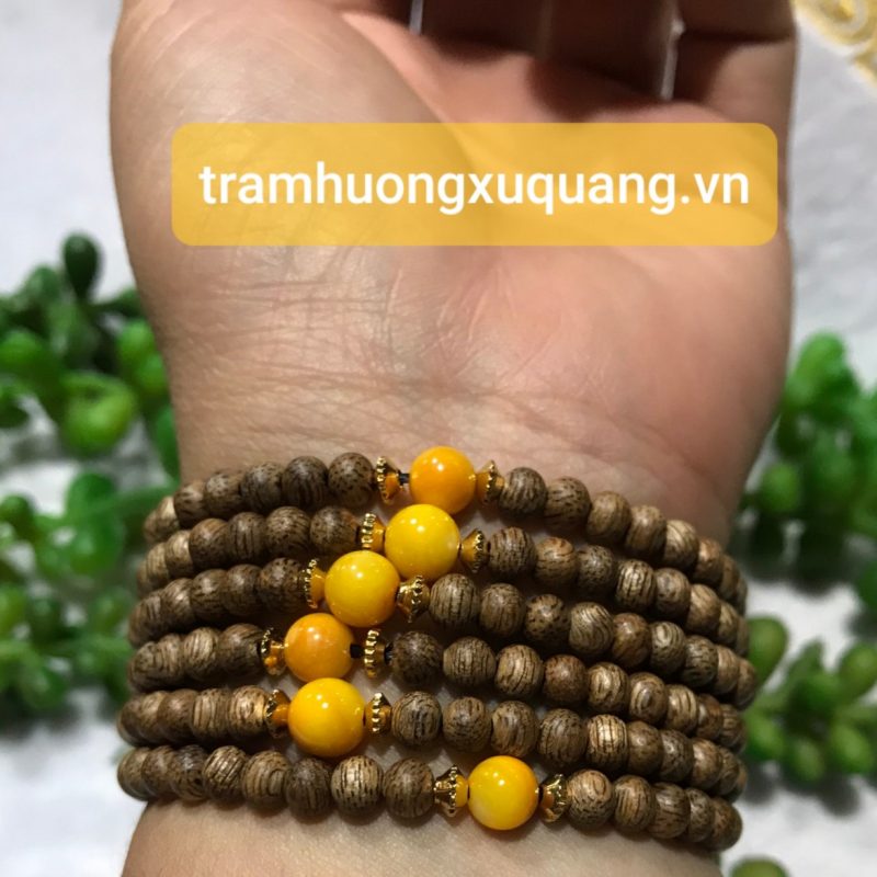 Vòng tay phong thủy mệnh Thuỷ hoặc Vòng tay phong thủy mệnh Kim - Vòng tay trầm hương 216hạt