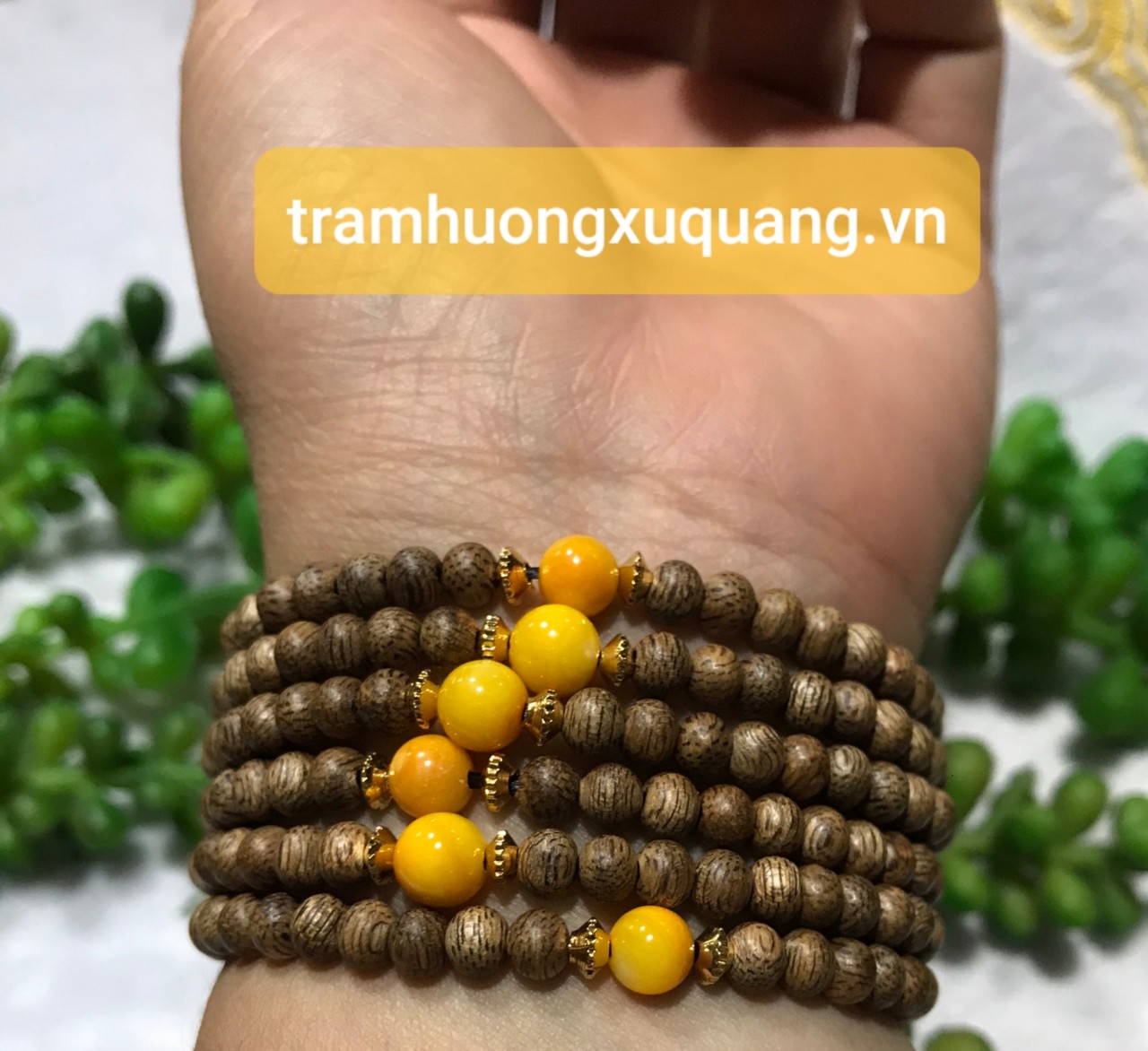 Vòng tay phong thủy mệnh Thuỷ hoặc Vòng tay phong thủy mệnh Kim - Vòng tay trầm hương 216hạt