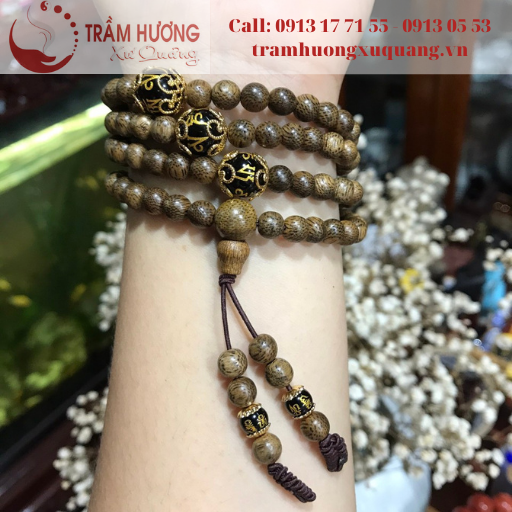 Vòng tay trầm hương 108 hạt giá rẻ