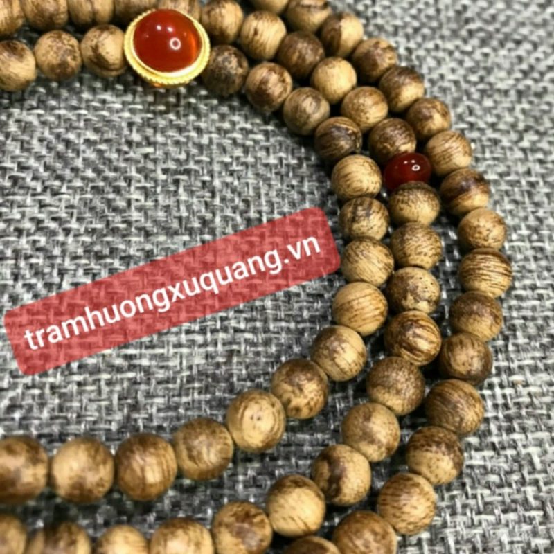 vòng tay trầm hương 108 hạt 6mm xứ quảng