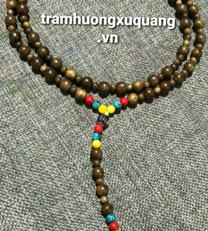 Chuỗi trầm hương măn côi. chuỗi hạt đeo đi lễ