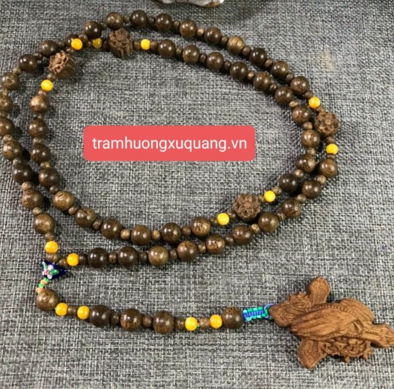 Chuỗi trầm hương măn côi. chuỗi hạt đeo đi lễ
