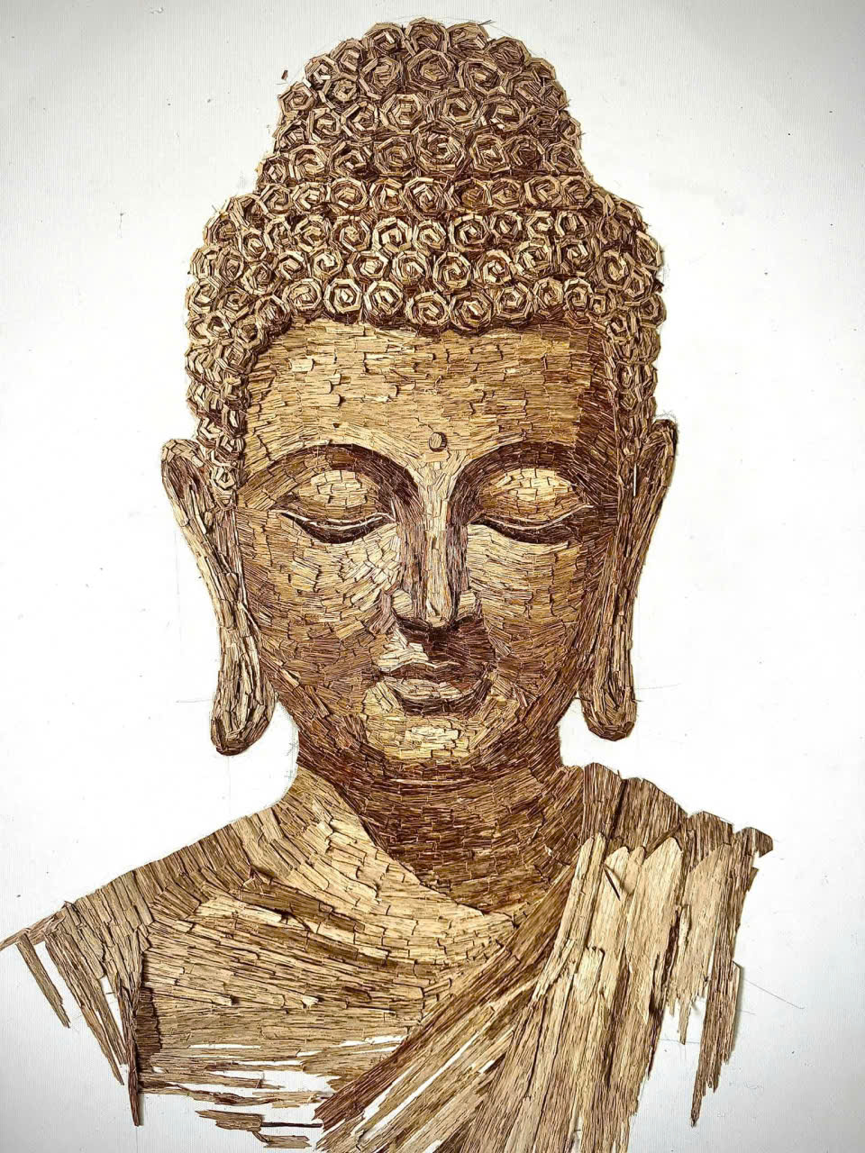 tranh trầm hương giá rẻ, tranh trầm hương tượng Phật